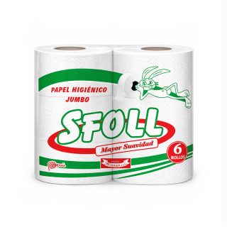 PAPEL HIGIÉNICO JUMBO BLANCO 180MT X6 ROLLOS
