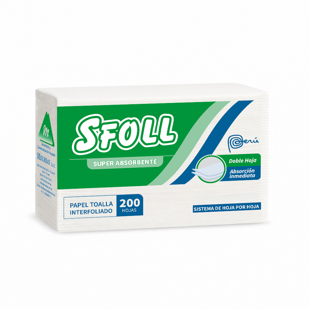 PAPEL TOALLA INTERFOLIADO LAMINADO MARCA SFOLL